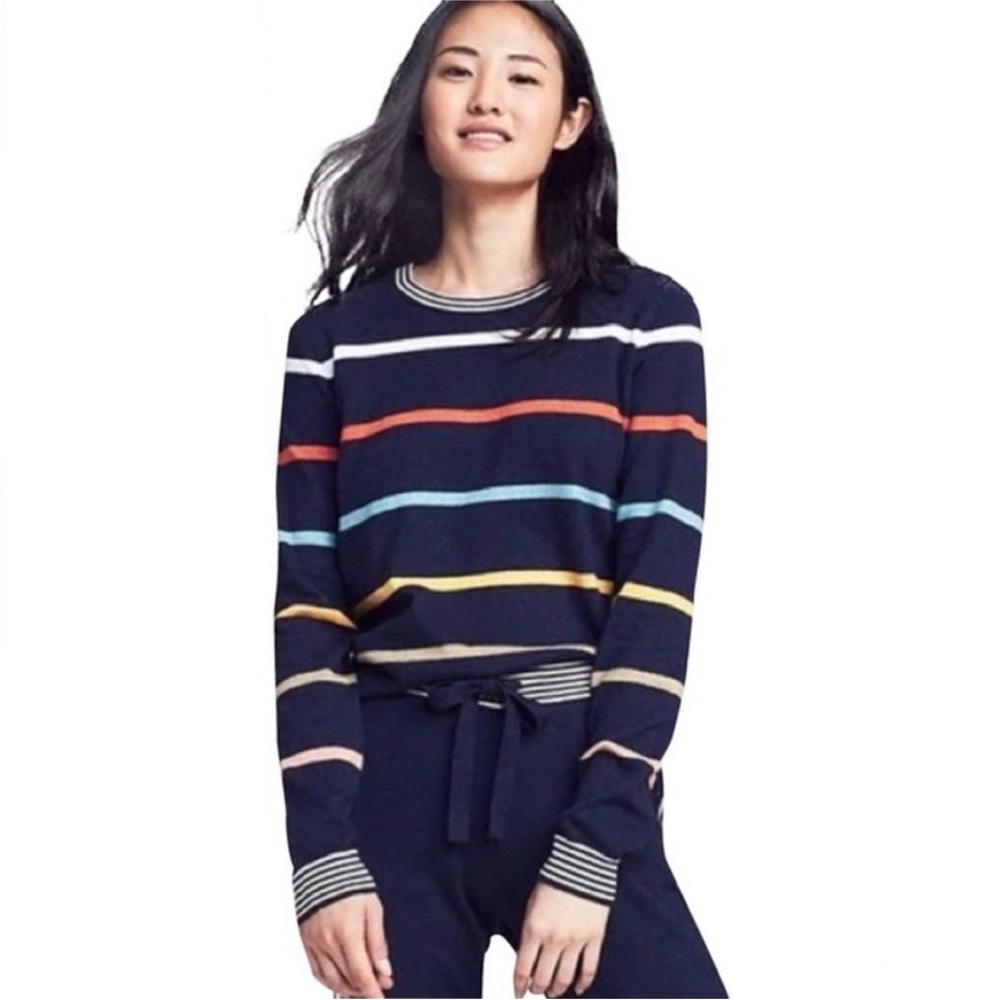 Faherty Navy Blue Cashmere‎ Blend Surf Sweater Size M